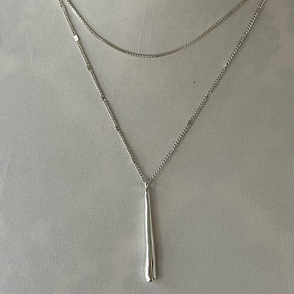 Jenny Bird Silver Layered Pendant Necklace